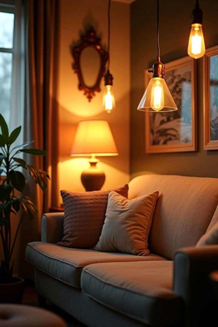 Soft Ambient Lighting Techniques - 22 Shabby-chic Style Living Room Ideas
