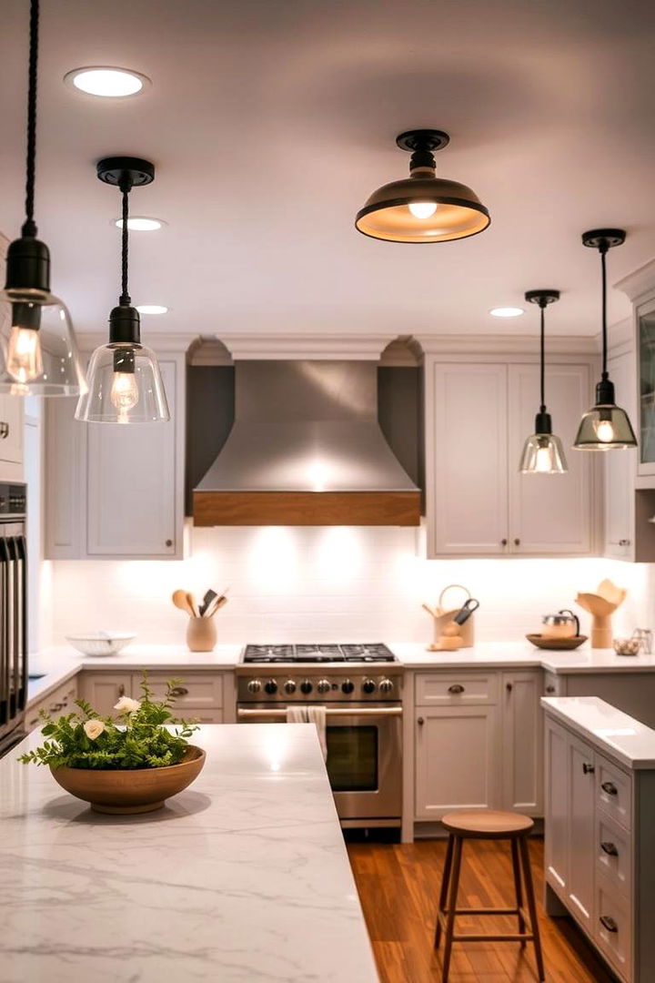 Soft Ambient Lighting for Calm - 22 Japandi Kitchen Ideas