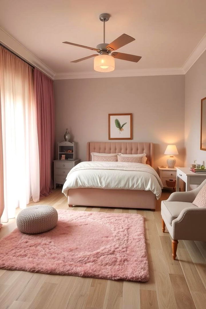 Soft Blush Pink Rugs and Flooring - 22 Blush Pink Bedroom Ideas