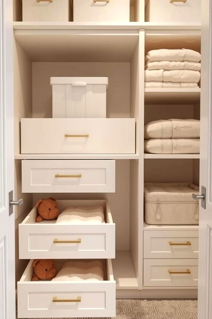 Soft Close Drawers for Safety - 22 Nursery Closet Ideas