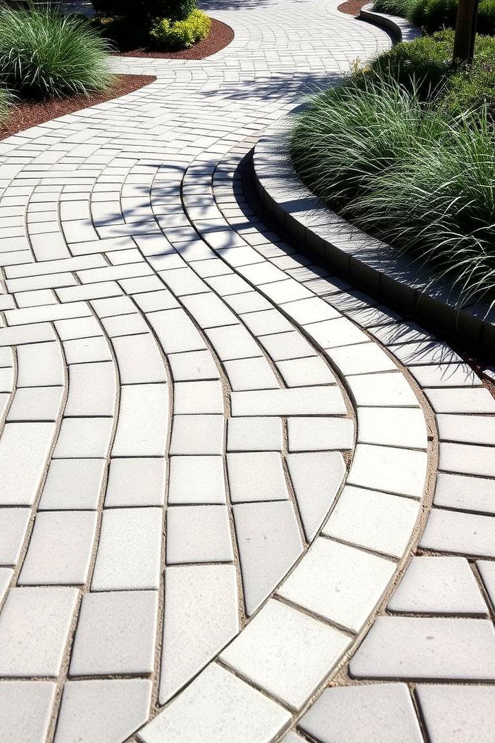 Soft Curved Edges - 22 Paver Walkway Ideas