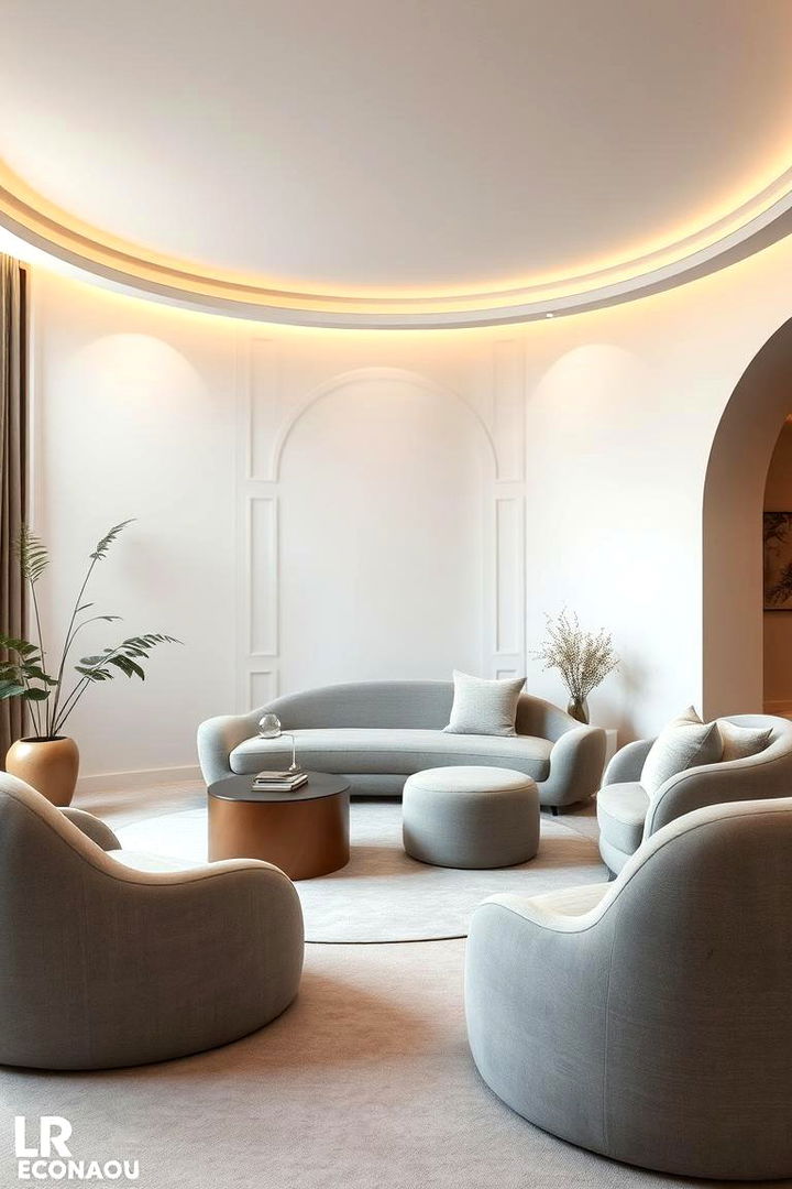 Soft Curves and Organic Shapes - 22 Grey and Beige Living Room Ideas