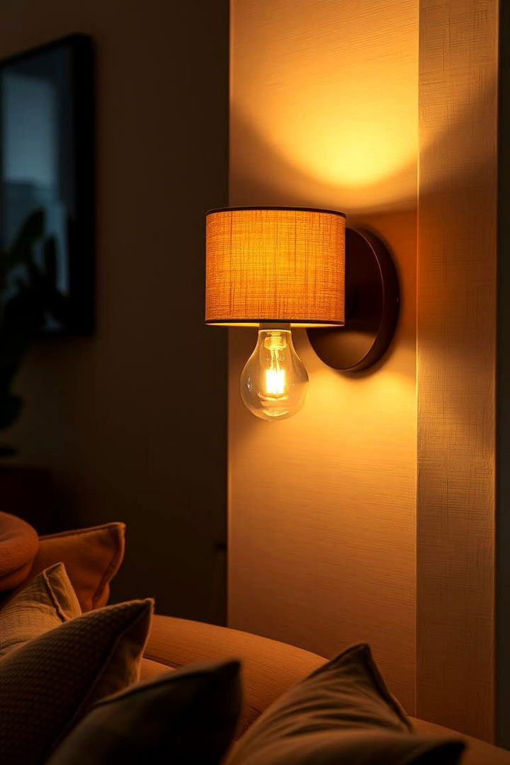 Soft Fabric Backed Wall Lamps - 22 Living Room Wall Lighting Ideas