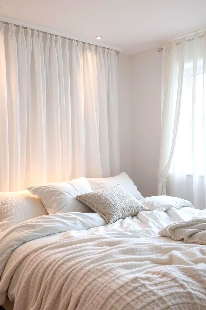 Soft Feminine Textures - 22 Feminine Black and White Bedroom Ideas