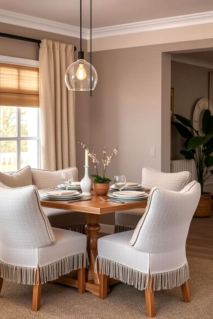 Soft Furnishings Focus - 22 Neutral Dining Room Ideas