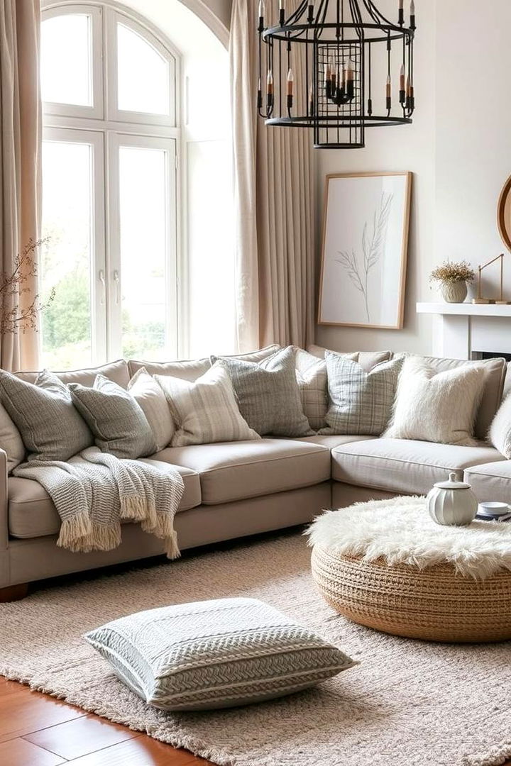Soft Furnishings and Cozy Details - 22 Grey and Cream Living Room Ideas