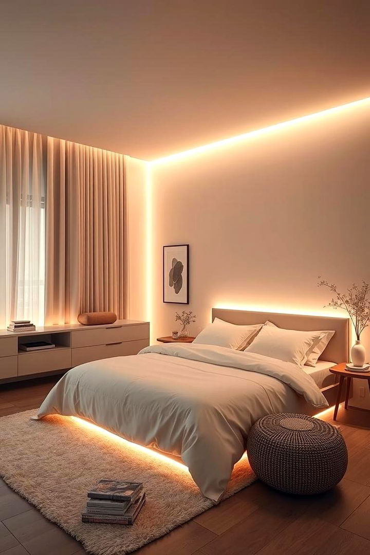 Soft Glow Neon Ambiance - 22 Neon Bedroom Ideas