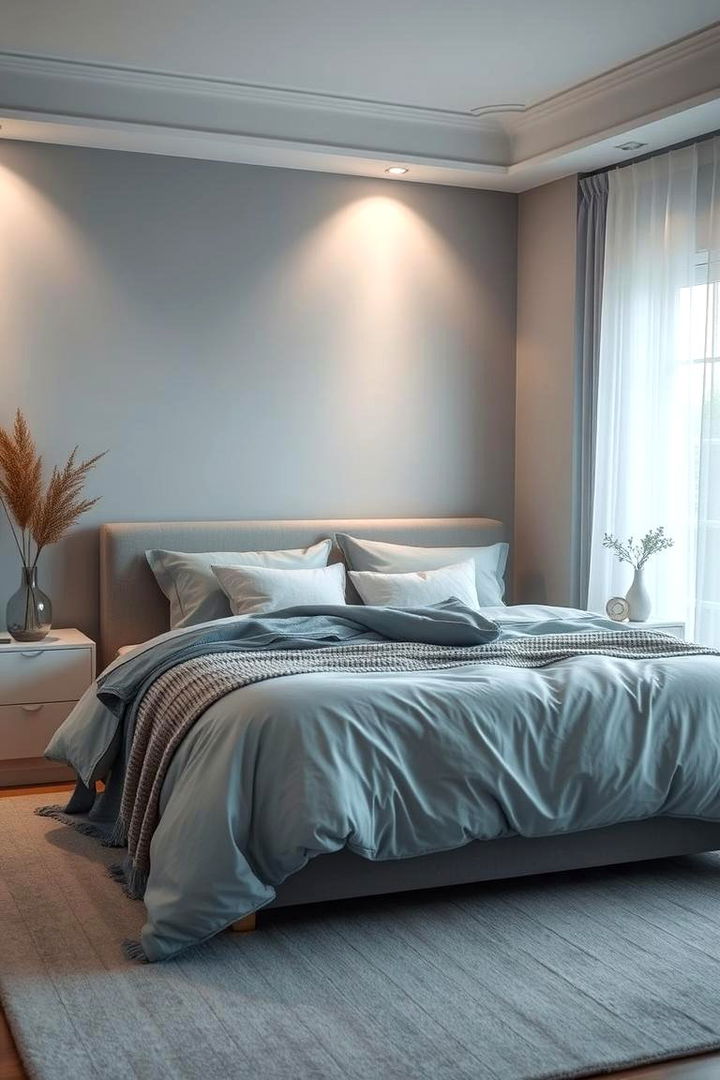 Soft Grey Serenity - 22 Blue and Grey Bedroom Ideas