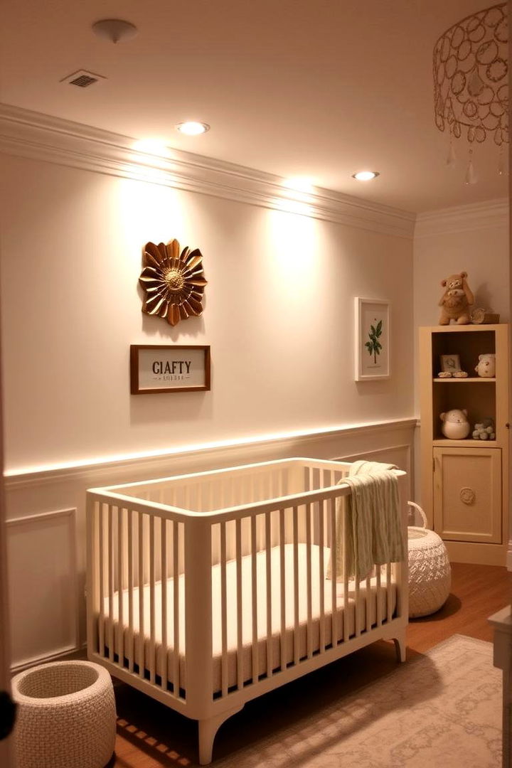 Soft Illumination with Accessory Accents - 22 Wainscoting Nursery Ideas