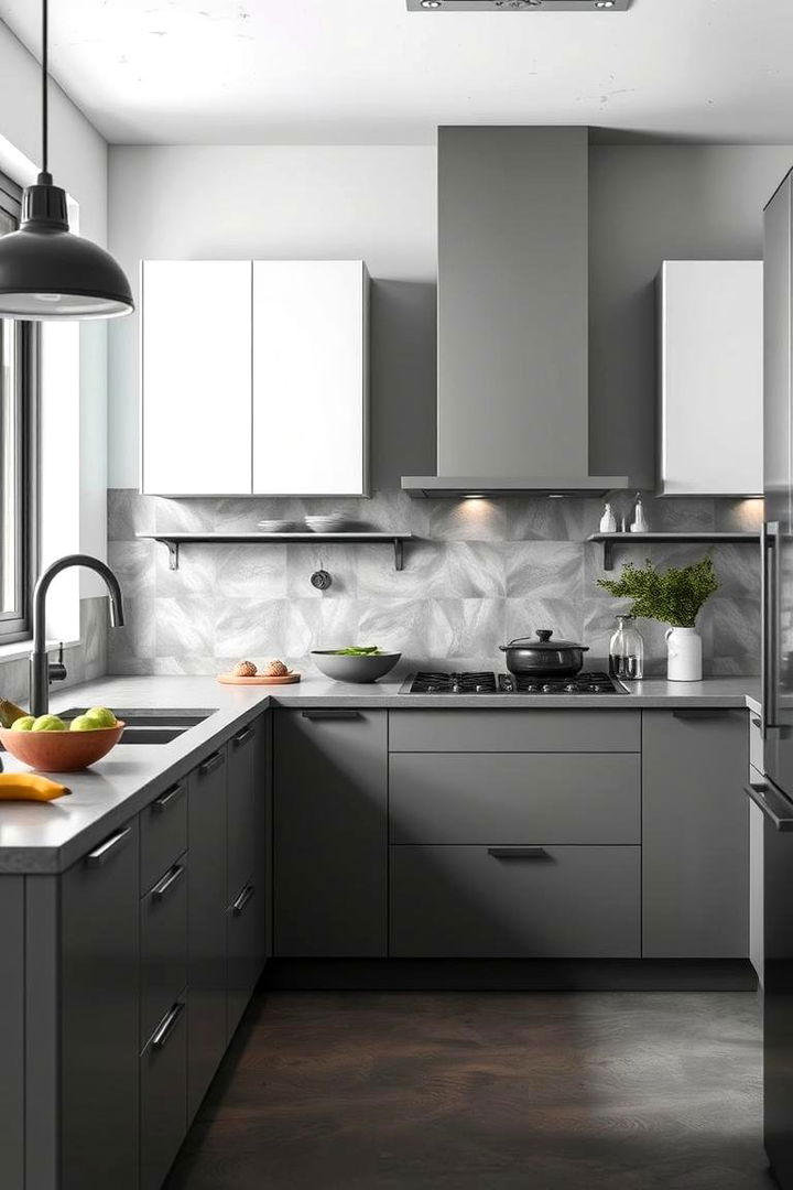 Soft Industrial Balance - 22 Grey and White Kitchen Designs