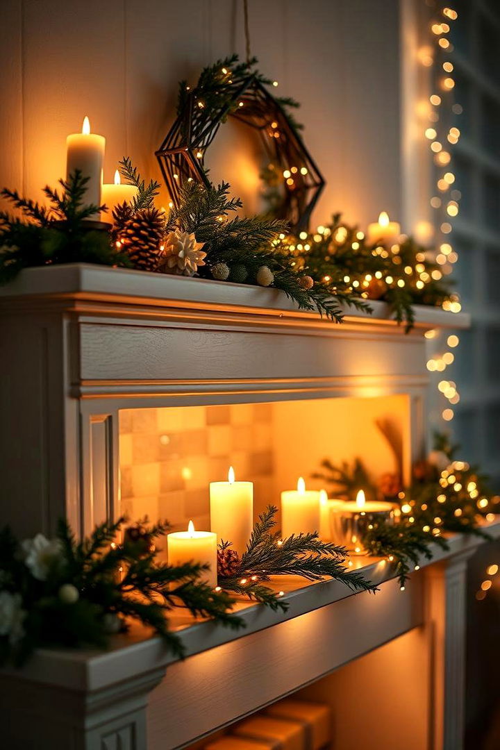 Soft Lighting Ambiance - 22 Spring Mantel Decor Ideas