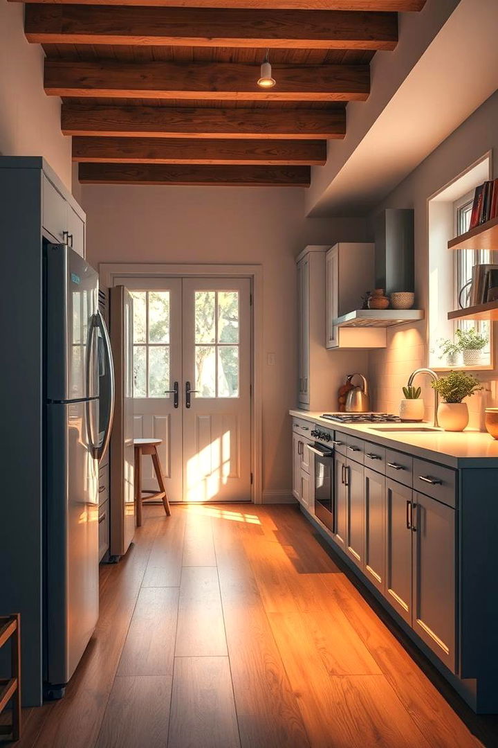 Soft Lighting Effects - 22 Light Wood Floor Kitchen Ideas