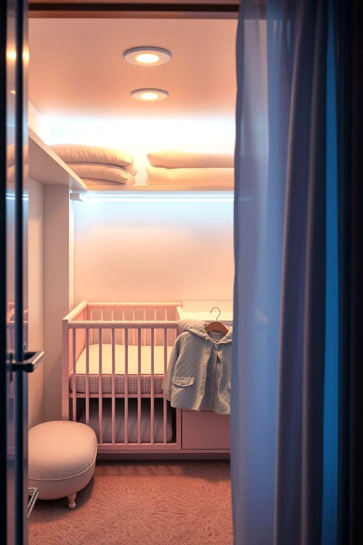 Soft Lighting for a Calming Atmosphere - 22 Nursery Closet Ideas