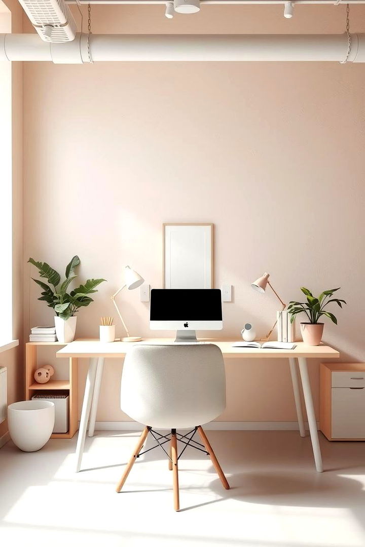 Soft Pastel Accents - 22 Home Office Paint Colors