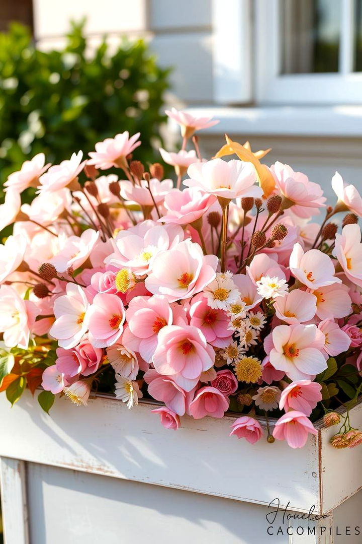 Soft Pastel Arrangements - 22 Fall Flower Box Ideas