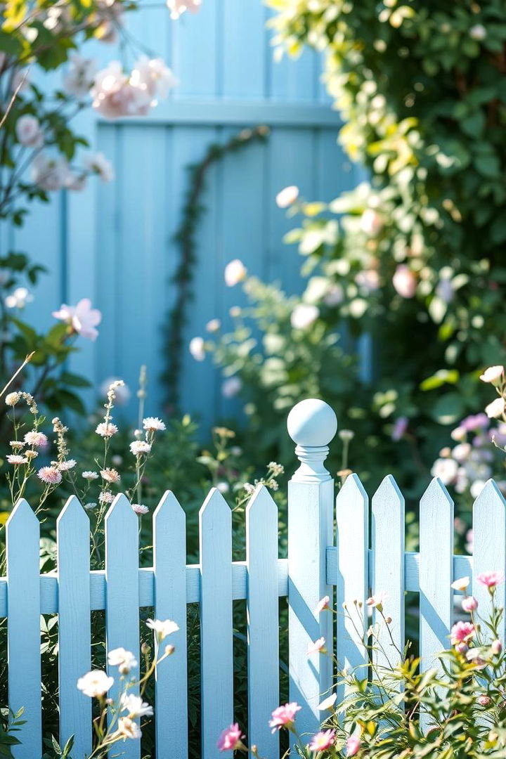 Soft Pastel Blue - 22 Garden Fence Colour Ideas
