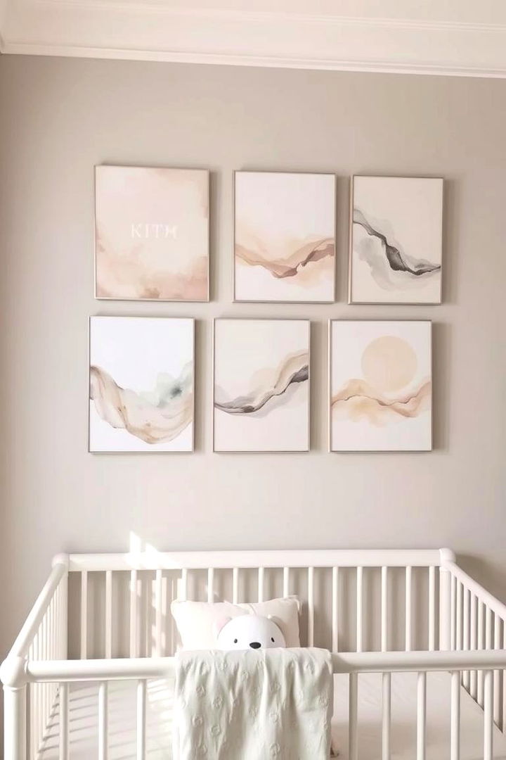 Soft Pastel Canvas Prints - 22 Nursery Wall Decor Ideas
