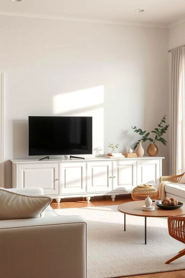 Soft Pastel Combinations - 22 Tv Console Decor Ideas