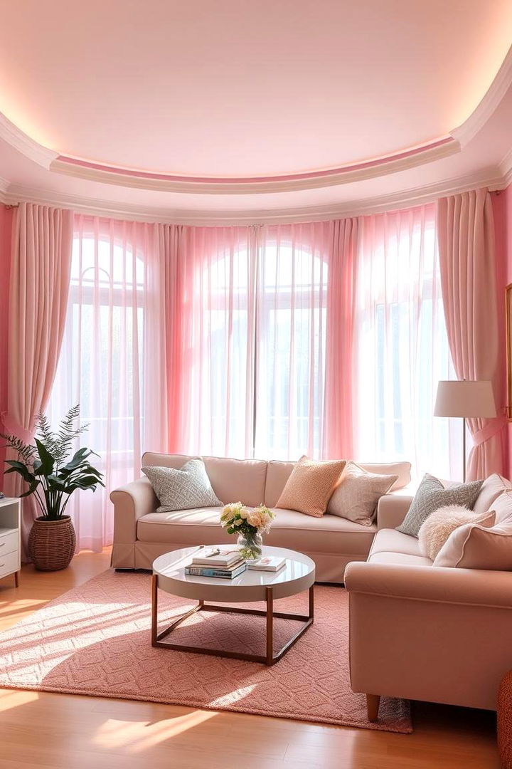 Soft Pastel Harmony in Living Space - 22 Pink and Blue Living Room Ideas