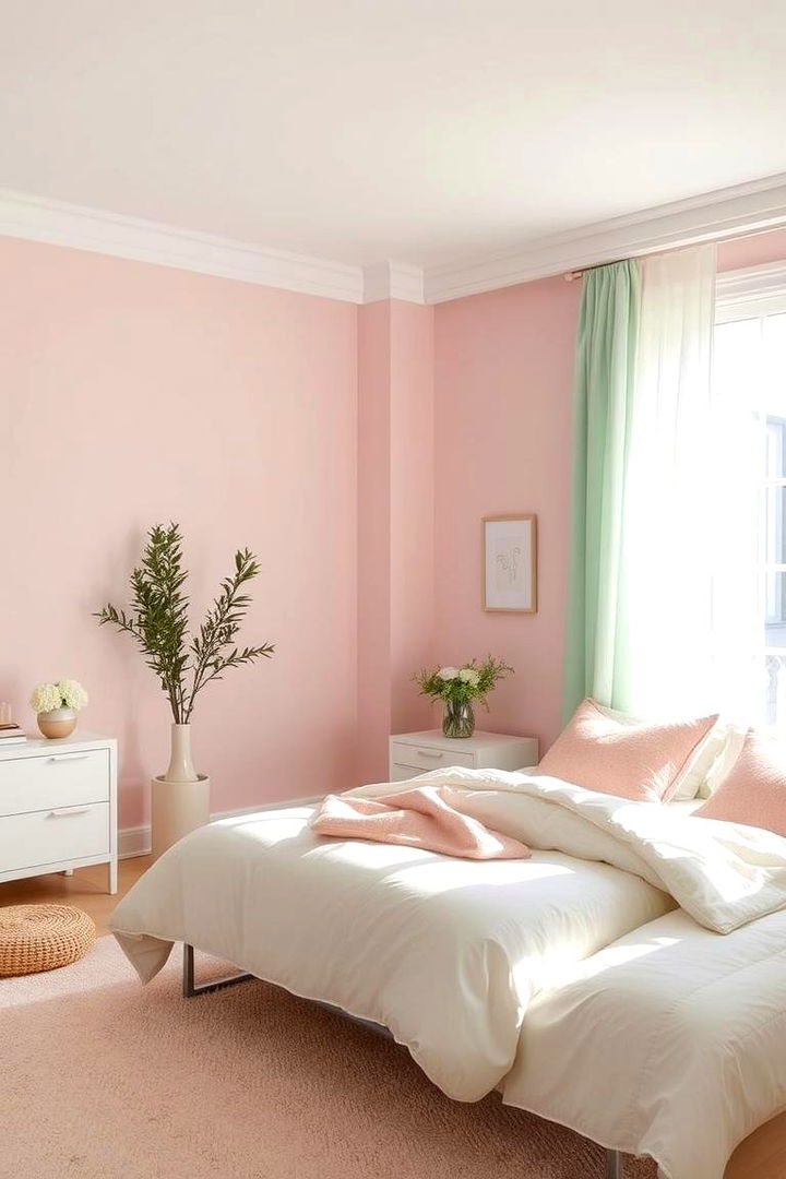Soft Pastel Serenity - 22 Pink and Green Bedroom Ideas