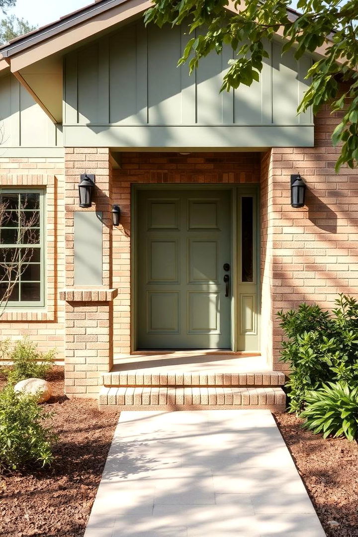 Soft Sage Green Hues - 22 Blonde Brick House Color Schemes