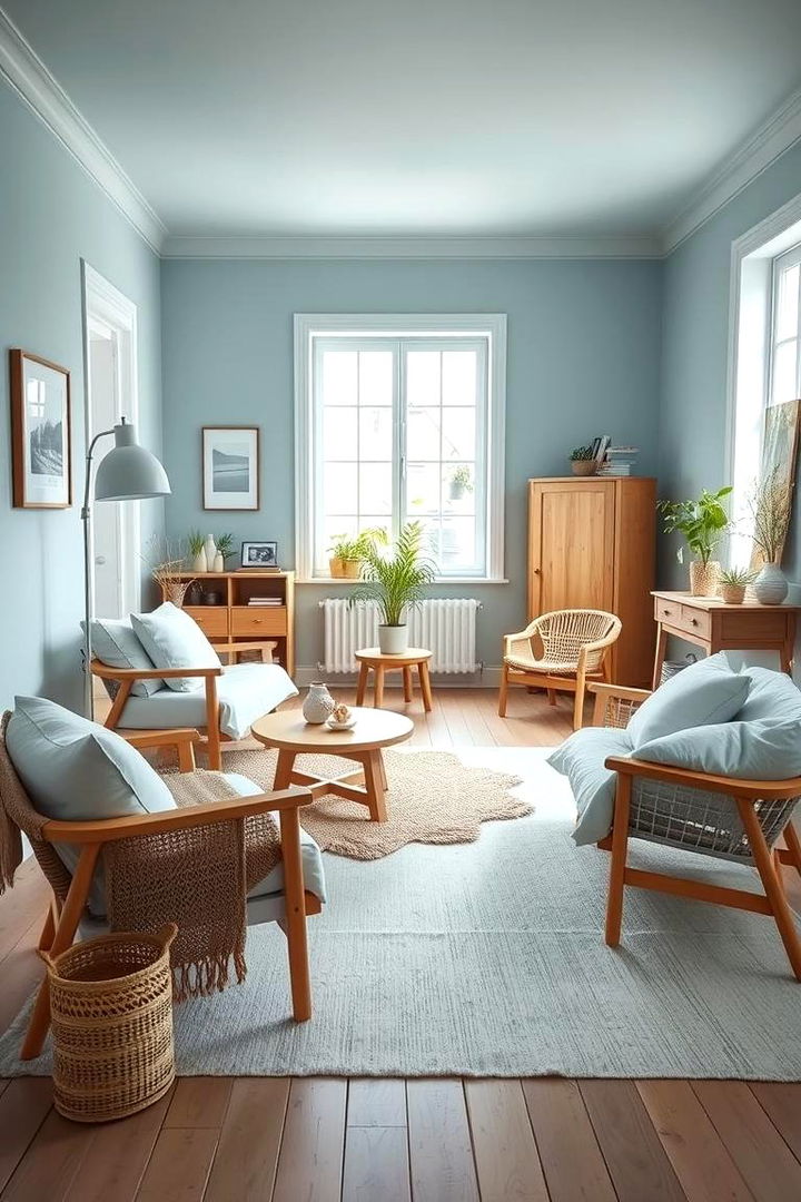 Soft Scandinavian Influence - 22 Light Blue Bedroom Ideas