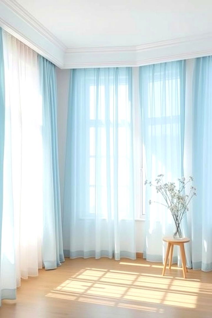 Soft Sky Blue Window Treatments - 22 Sky Blue Bedroom Ideas