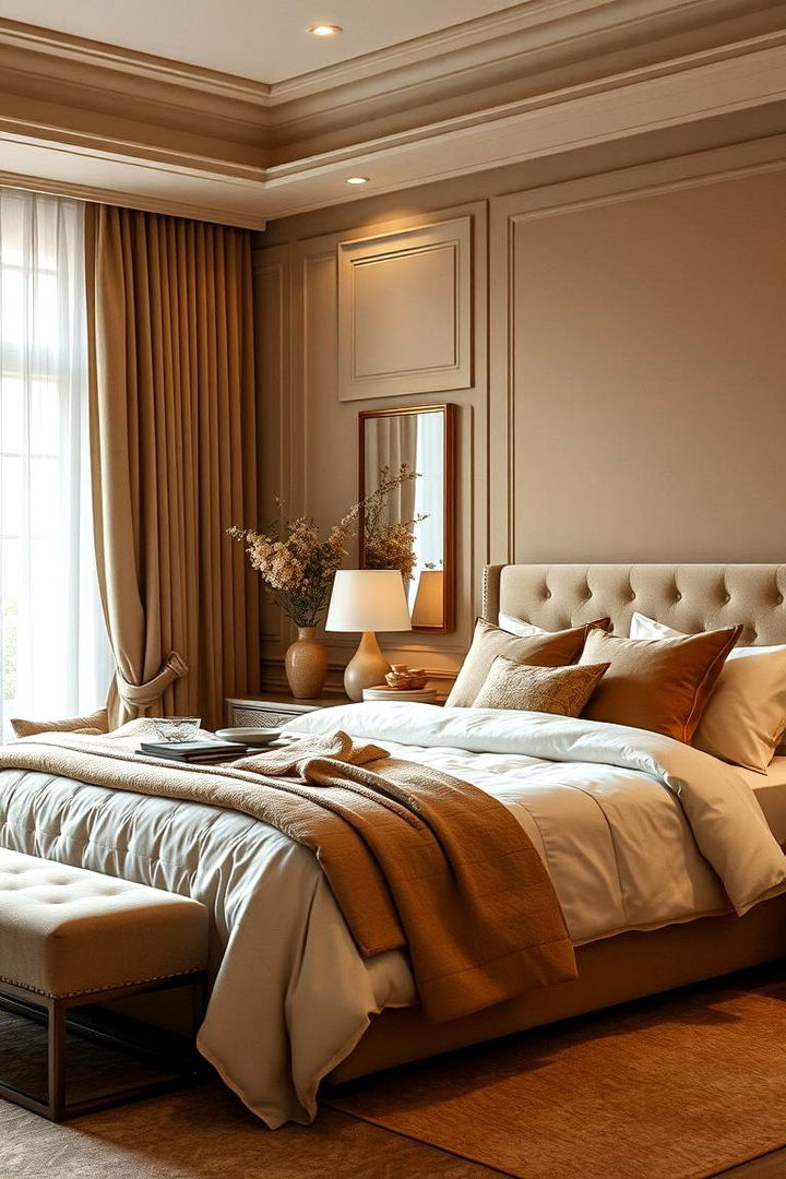 Soft Tan Sophistication - 22 Tan Bedroom Ideas