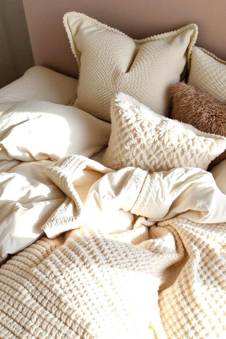 Soft Textured Bedding - 22 Cozy Bedroom Ideas