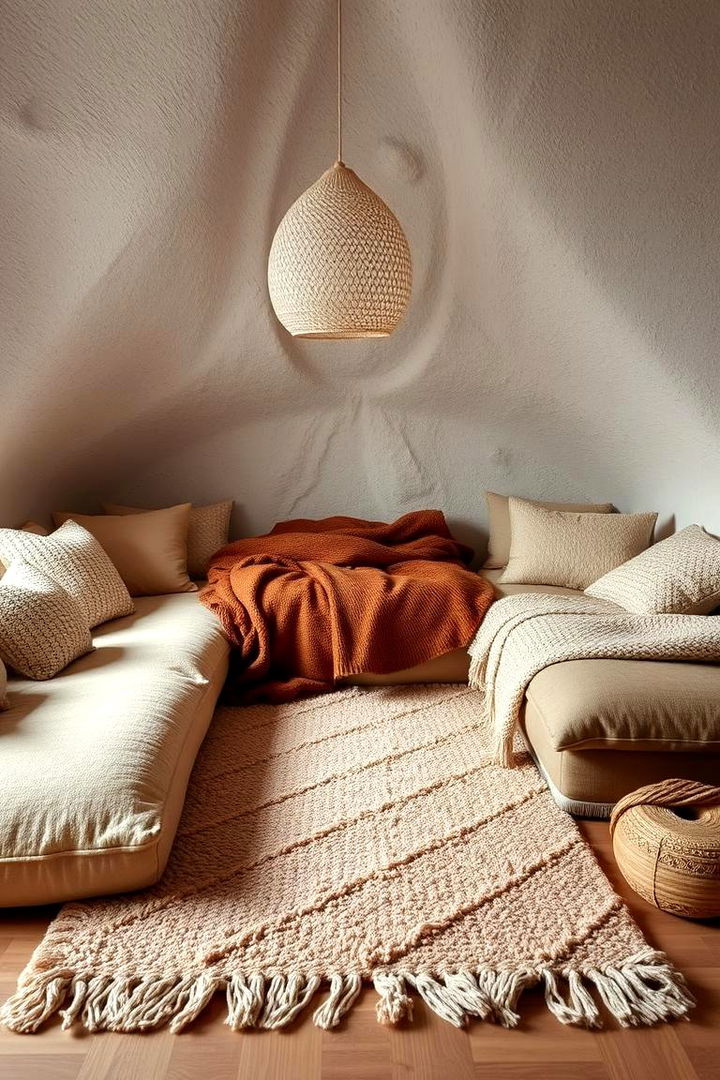 Soft Textured Comfort Zone - 22 Living Room Corner Ideas