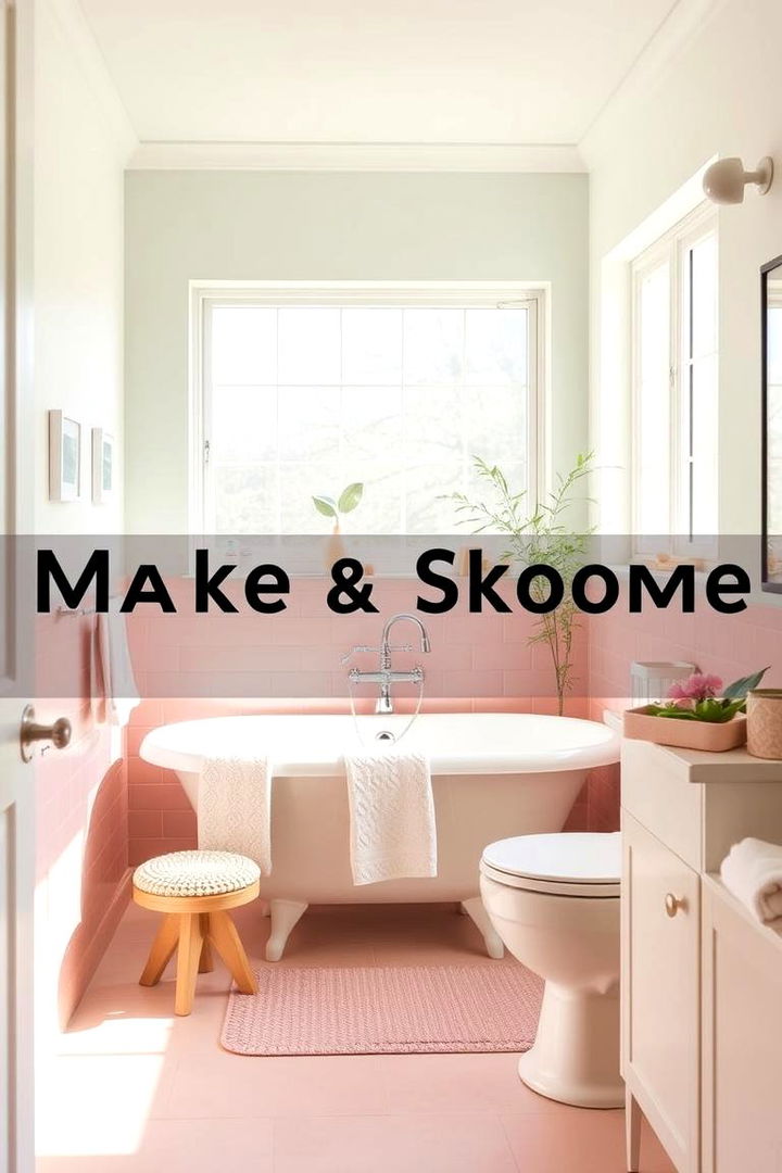 Soft and Soothing Blend of Pastels - 22 Pink and Green Bathroom Design Ideas