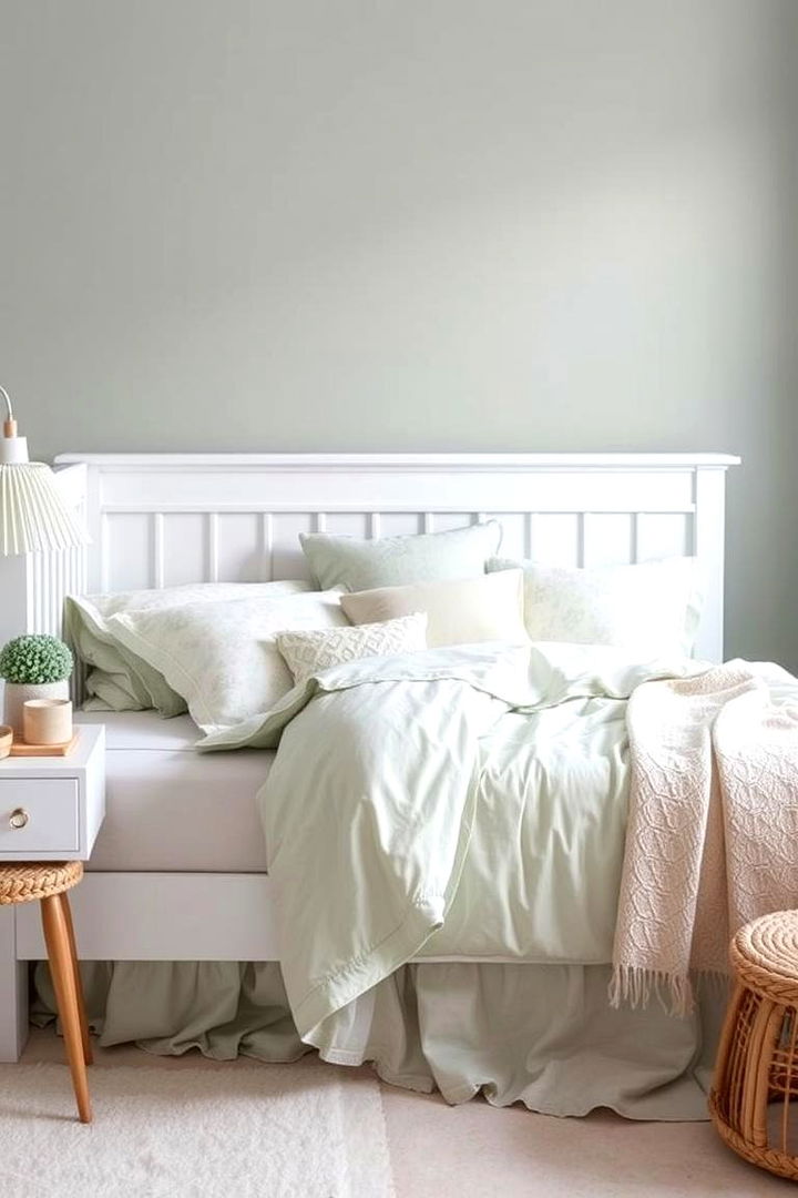 Soft and Stylish Bedding Ensembles - 22 Sage Green Nursery Ideas
