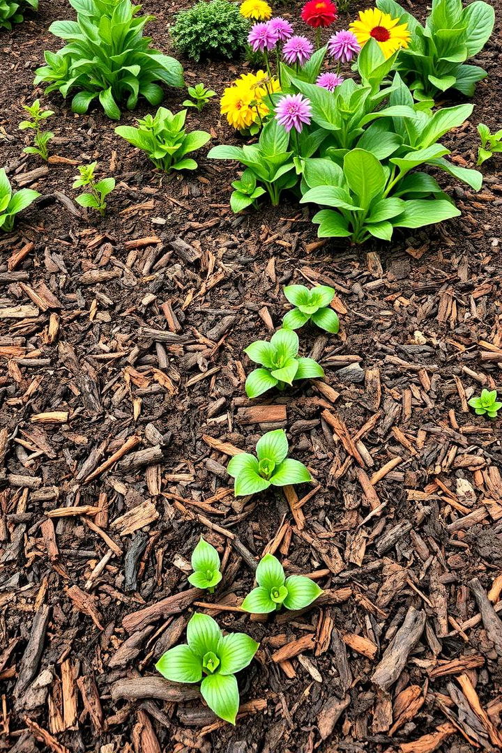 Soil Enrichment with Organic Mulch - 22 Front Yard Flower Bed Ideas