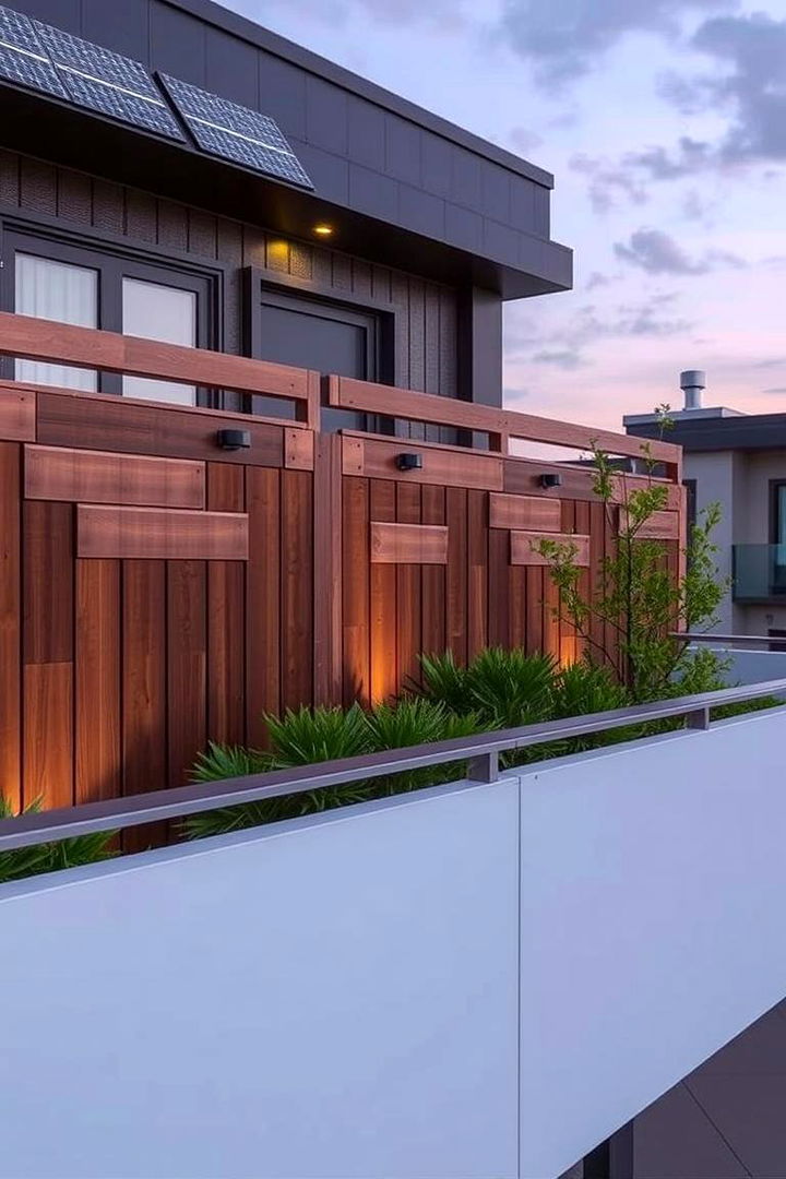 Solar Powered Privacy Fencing - 22 Balcony Privacy Ideas