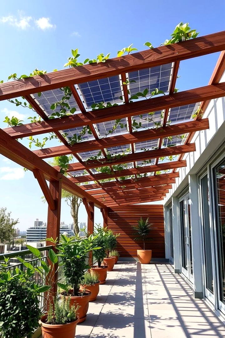 Solar Powered Trellis - 22 Balcony Trellis Ideas