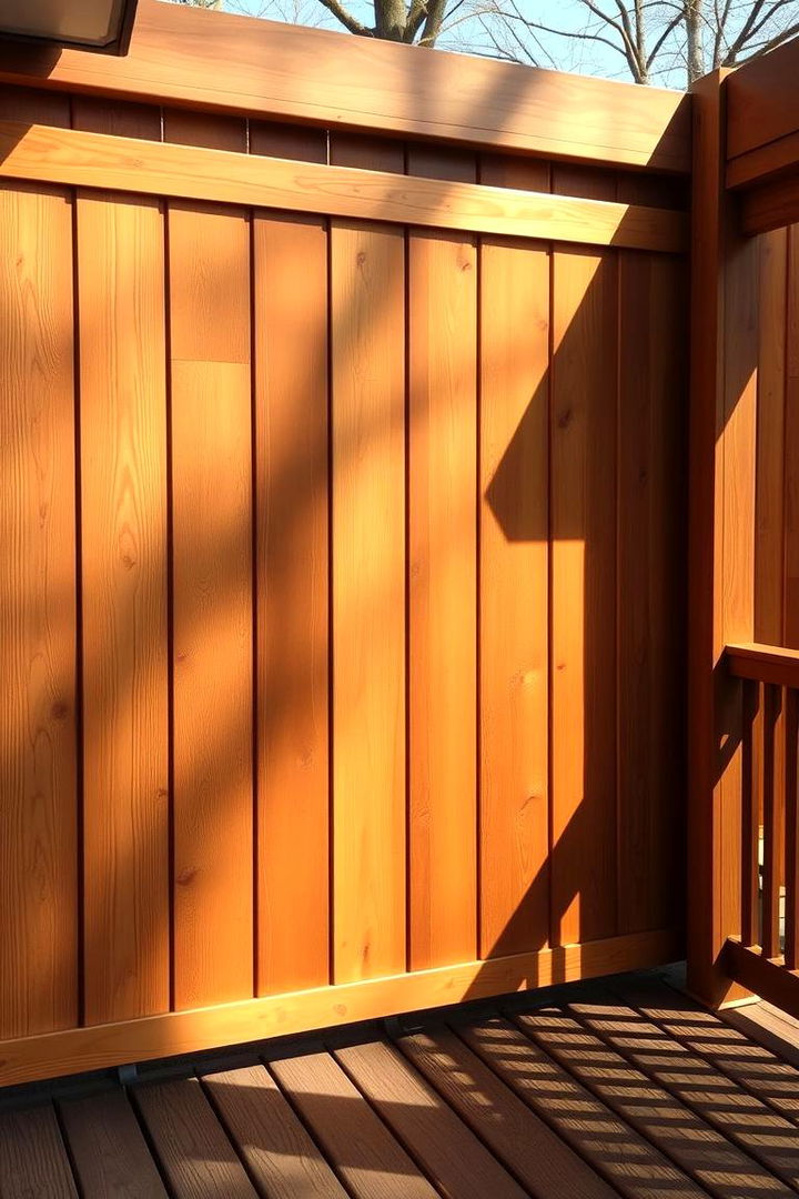 Solid Wood Panels for Bold Privacy - 22 Deck Privacy Ideas