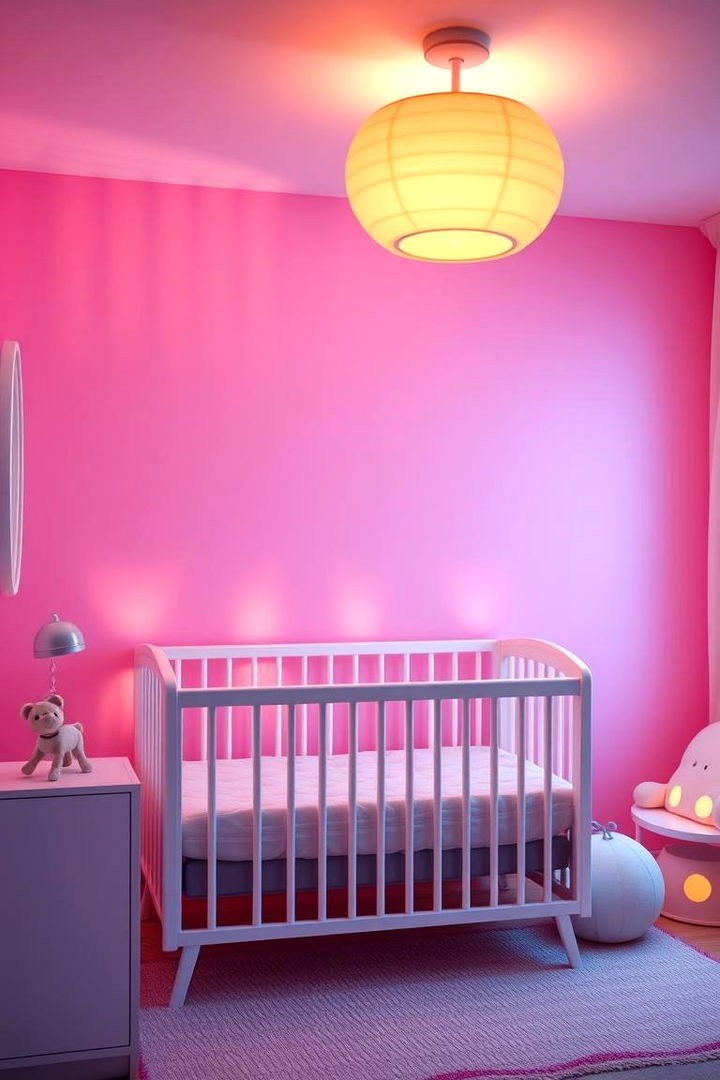 Soothing Ambience Lighting - 22 Pink Nursery Ideas