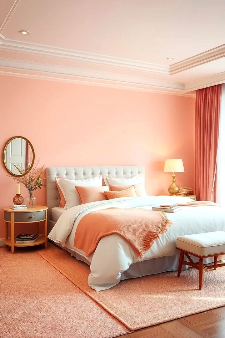 Soothing Coral and Pastel Blends - 22 Coral Bedroom Ideas
