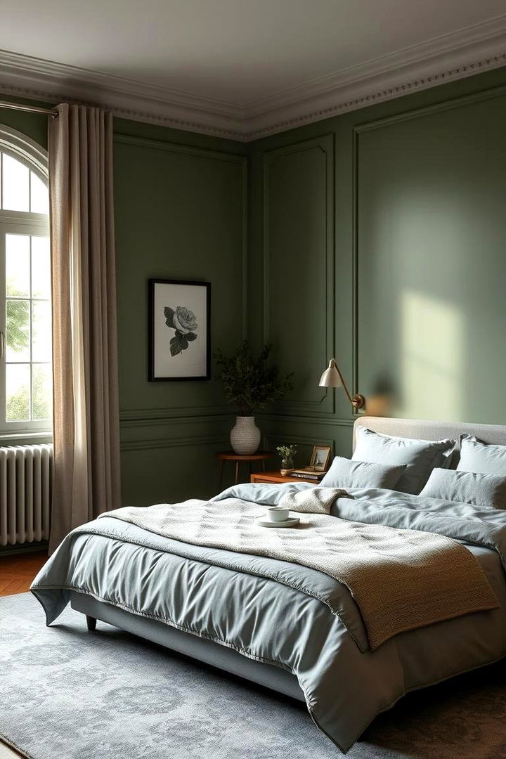 Soothing Hues in Harmony - 22 Green and Grey Bedroom Ideas
