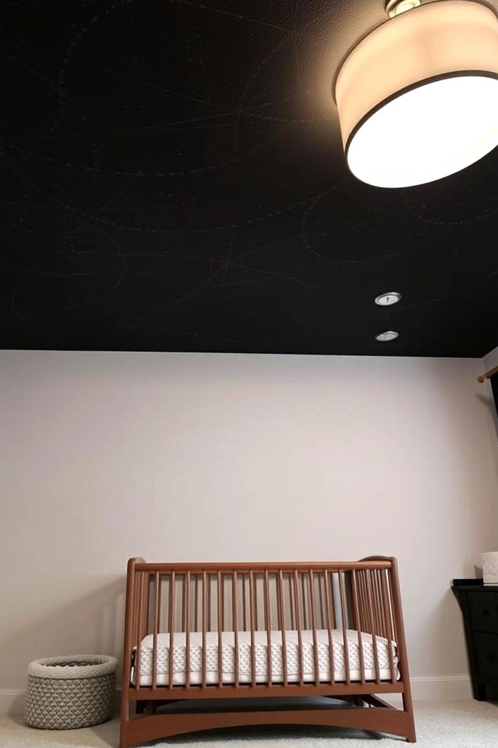 Sophisticated Black Ceilings - 22 Black Nursery Ideas