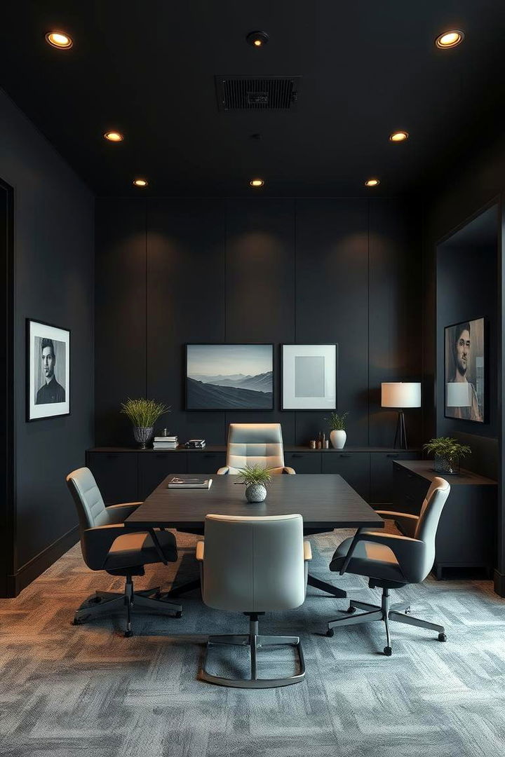 Sophisticated Charcoals - 22 Home Office Paint Colors