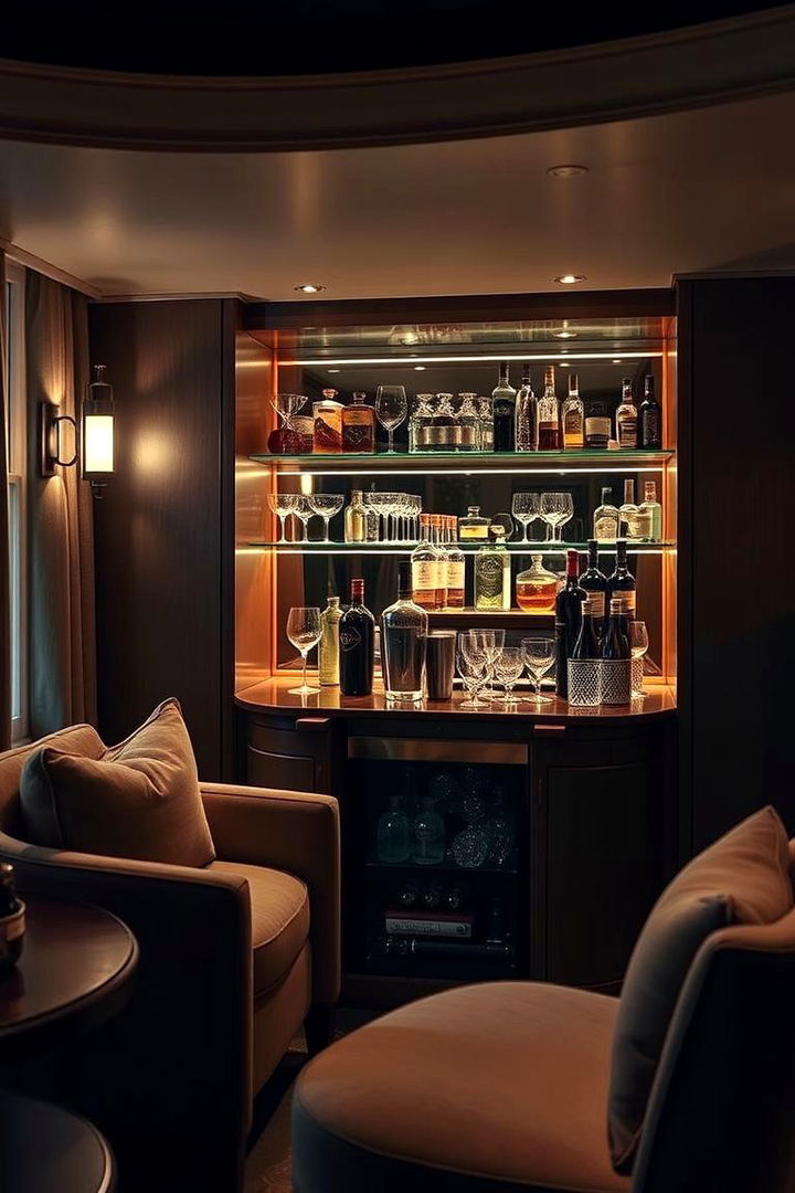 Sophisticated Cocktail Mini Bar - 22 Mini Bar Ideas