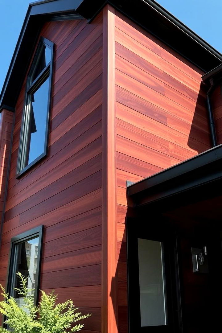 Sophisticated Color Contrast - 22 Dark Brown House With Black Trim