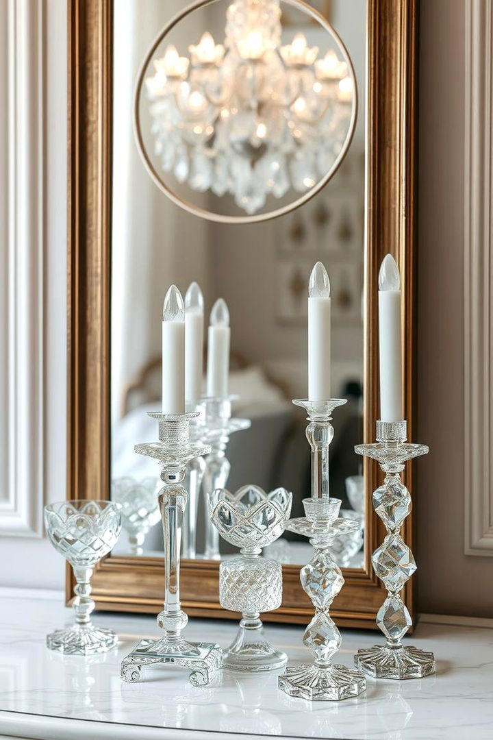 Sophisticated Crystals and Mirrors - 22 Dining Room Table Decor Ideas