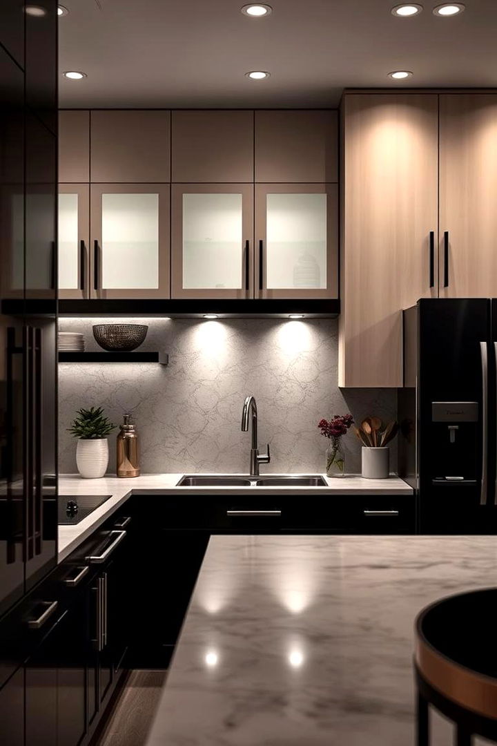 Sophisticated Dark and Light Combo - 22 Two Tone Kitchen Cabinet Ideas