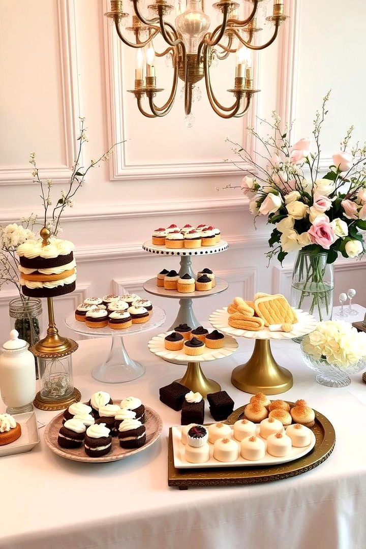 Sophisticated Dessert Table - 22 Glamorous Wedding Ideas