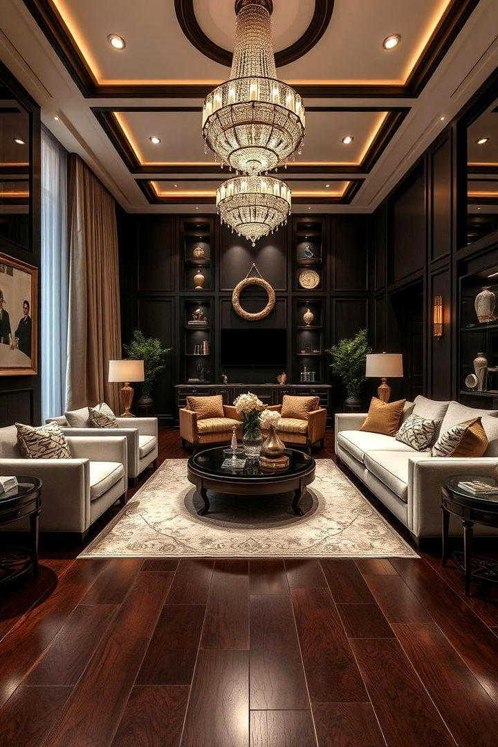 Sophisticated Furniture Selection - 22 Dark Brown Floor Living Room Ideas
