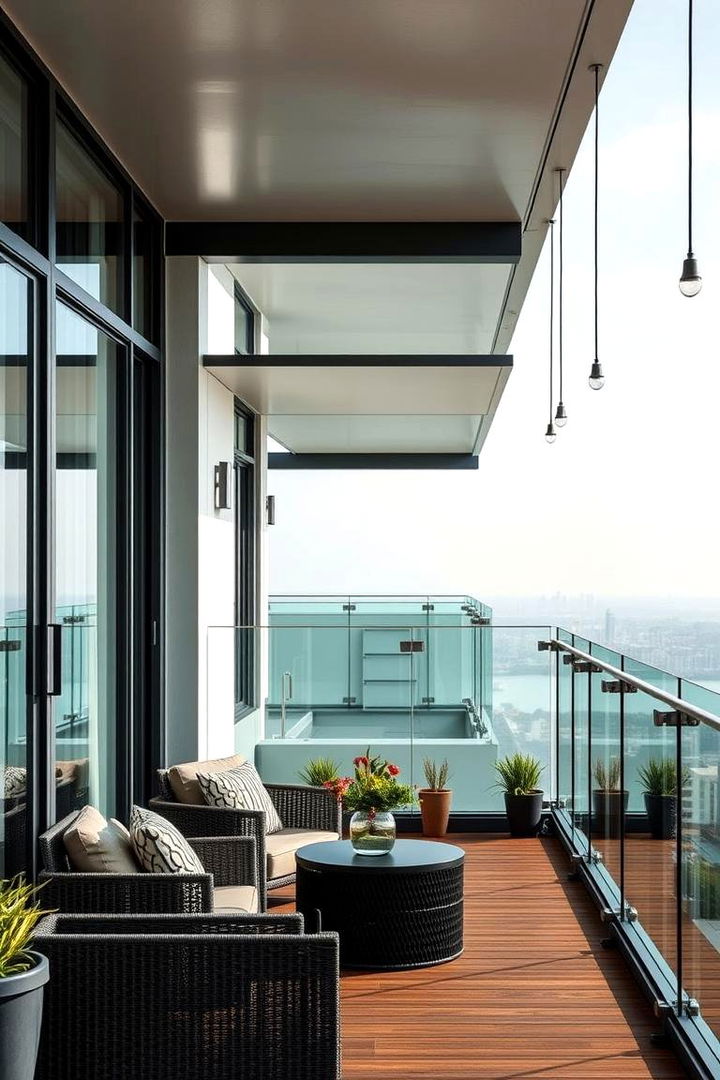 Sophisticated Glass Railings - 22 Balcony Over Garage Ideas