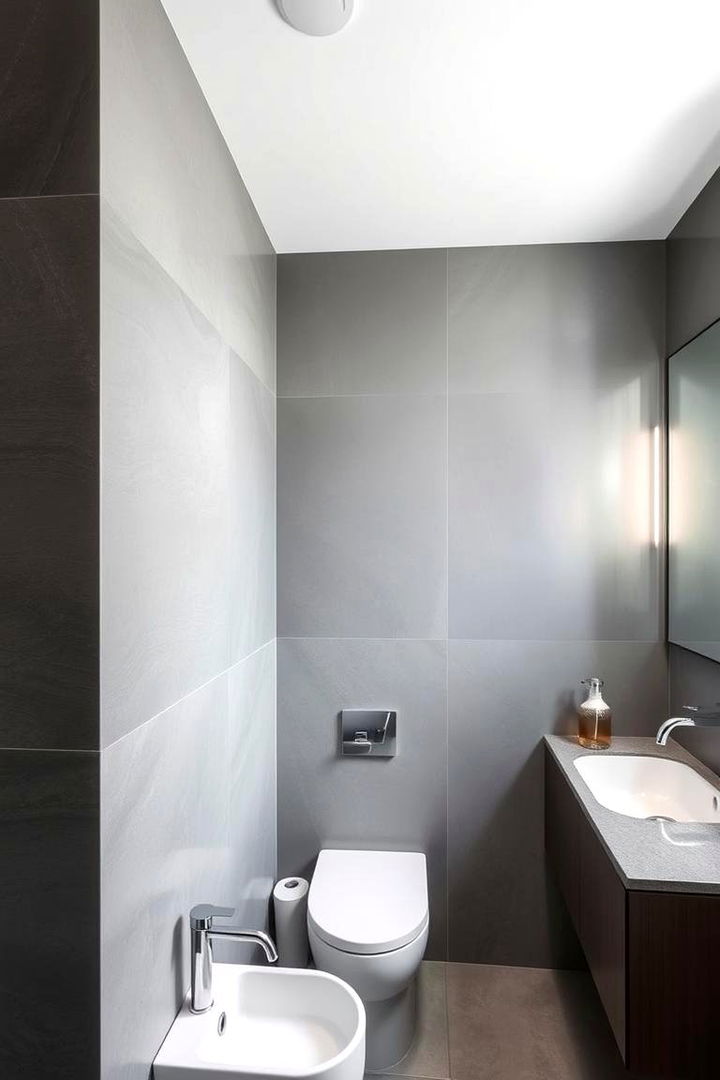 Sophisticated Grey Hues - 22 Bathroom Accent Wall Ideas