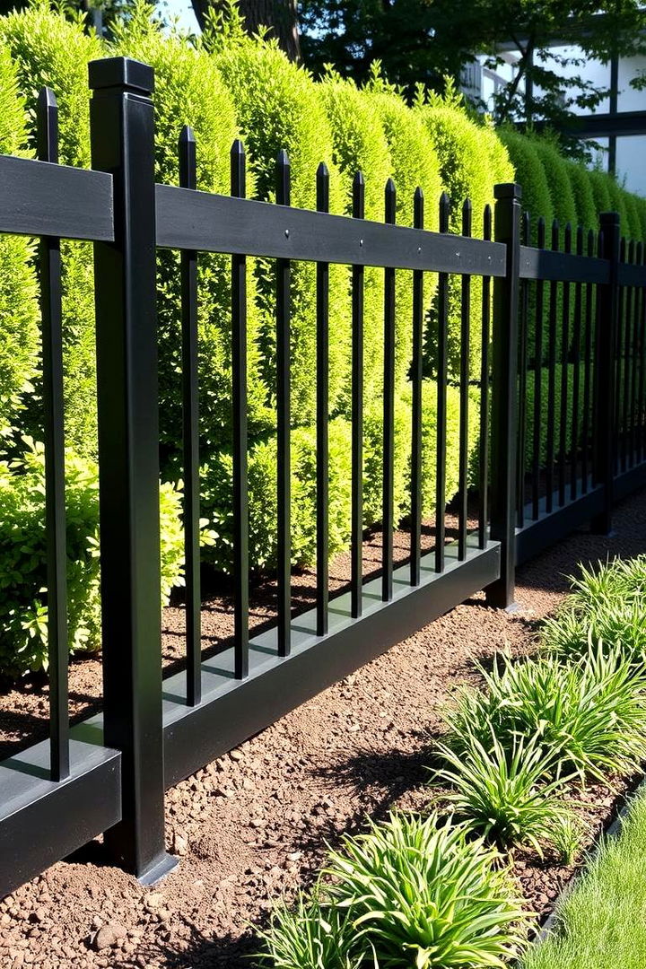 Sophisticated In ground Installation - 22 Black Fence Ideas